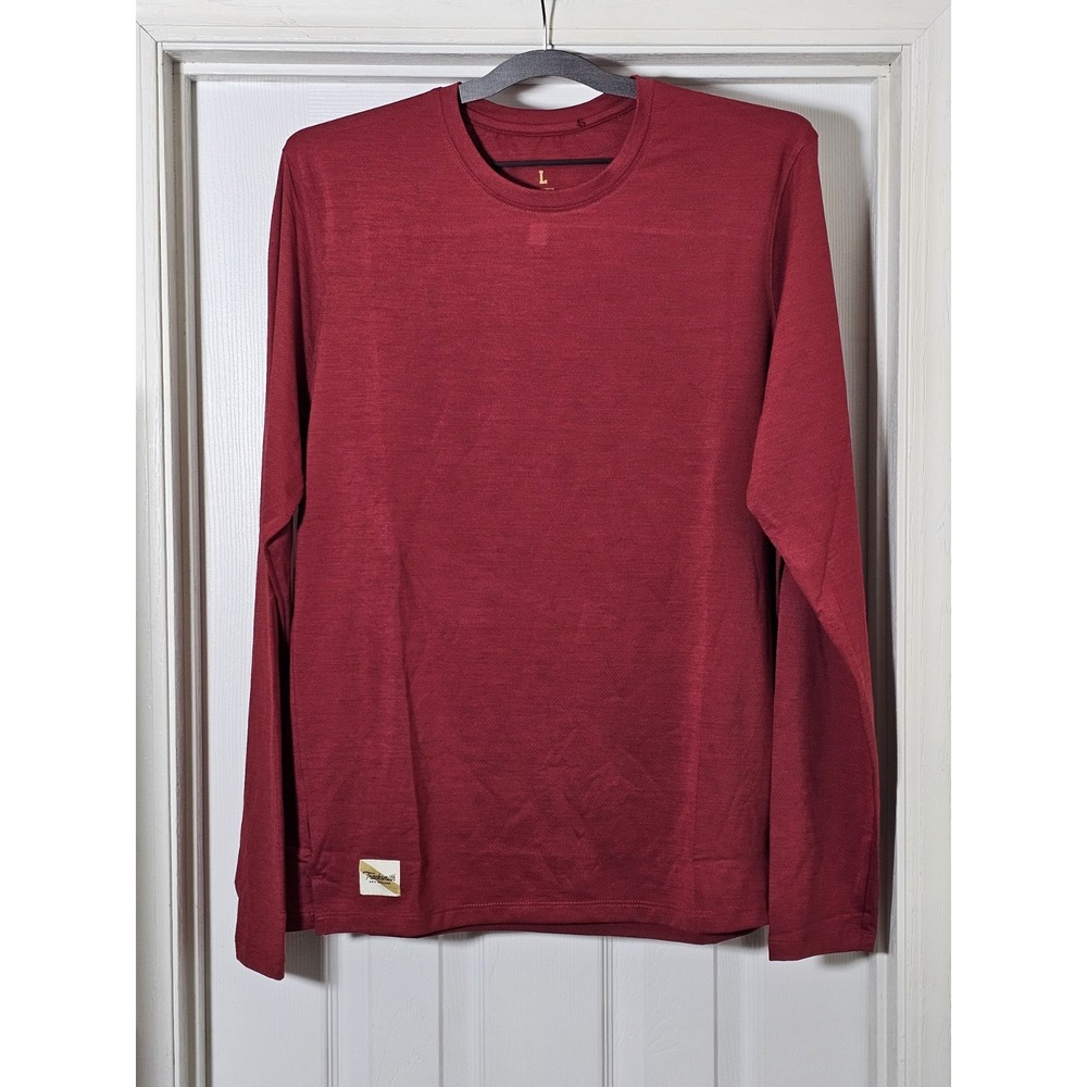 Tracksmith Deep Red Long Sleeve Tee